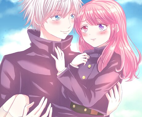 夢絵、カップルイラスト、SNS用アイコン描きます 推しとあなたの可愛いイラストを制作します！ イメージ2