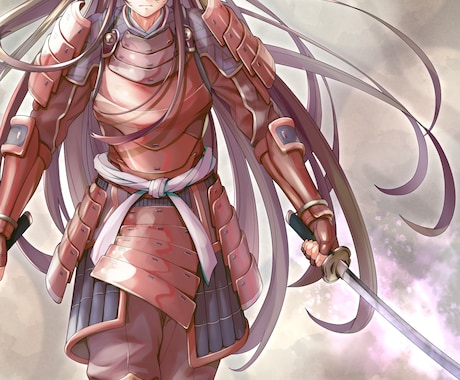 戦国の英雄・武将などの歴史的な人物キャラを描きます 奮い立つ戦国英雄・武将キャライラスト イメージ2