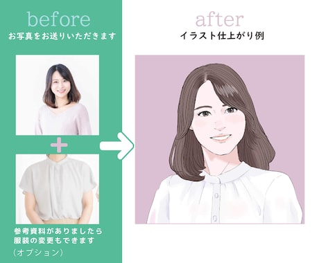 SNS・副業用に◎上品な大人女性アイコン描きます 写真NGでも信頼感UP／キレイめ・知的なリアル寄りイラスト イメージ2