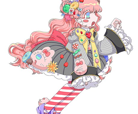 個性強めな立ち絵描けます フリルやレース、細かい個性的な装飾描けます！ イメージ2