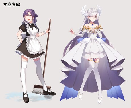 立ち絵などのイラスト描きます キャラデザ立ち絵アイコンなんでも対応します！ イメージ2