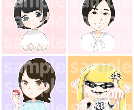 手軽にゆるく可愛くアイコン・似顔絵・夢絵描きます (1000円イラスト)・似顔絵・夢絵・SNS・ペット イメージ2