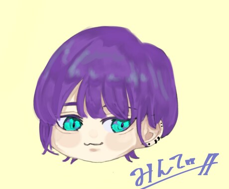 SNSのアイコンを制作しています 自由度の高いかっこかわいいミニキャラ！ イメージ1