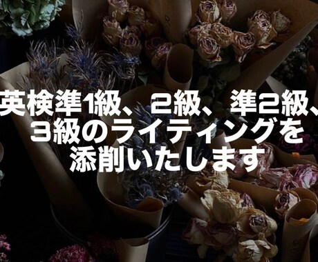 上智大学生が英検ライティングを丁寧に添削します 自然で伝わる英語表現＆高得点のコツを解説！ イメージ1