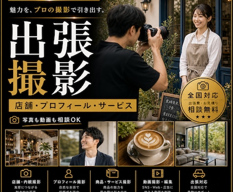 出張撮影で魅力を引き出します 店舗・人物・サービスを自然に撮影 イメージ1