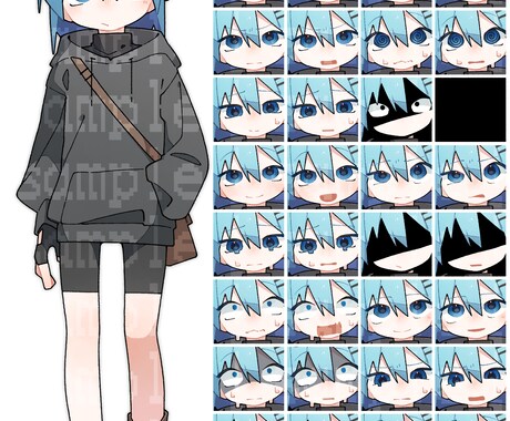 立ち絵・表情差分描きます TRPGや動画、ゲーム素材に。 イメージ1