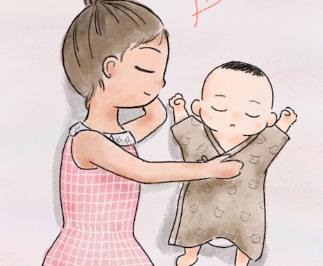 温かい家族似顔絵を制作します 家族の笑顔と幸せな瞬間を、永遠の宝物に。 イメージ1