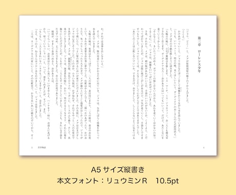 小説や書籍同人誌を組版し、PDFで納品いたします 出版社ベテランDTPオペレーターがInDesign組版します イメージ2