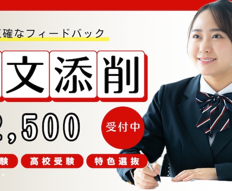 中学・高校受験の作文を合格レベルに仕上げます “評価される作文”が書けるようになる添削 イメージ1