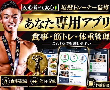 あなた専用フィットネスアプリを制作します イメージ1