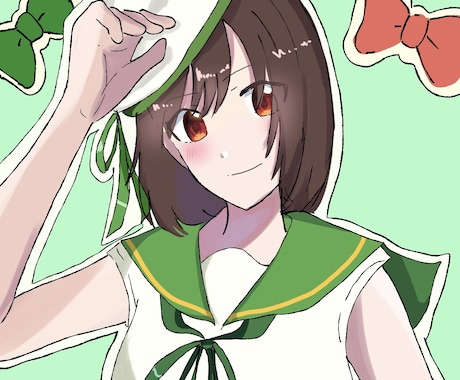 うるちゅる可愛いツヤツヤアイコン描きます つやつやとした質感が特徴のアニメ風アイコン描きます イメージ1
