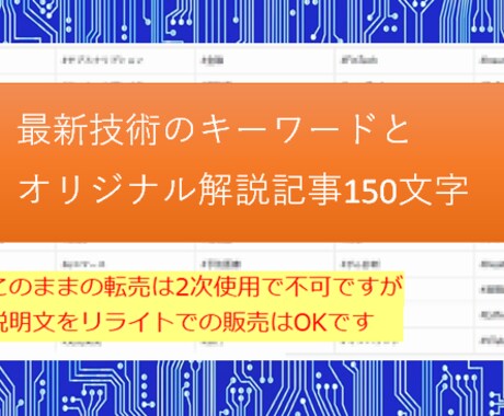 キーワード+SNS用150文字の記事付き有ります 業界とつながりがあるので知らないキーワード！お届けします イメージ1