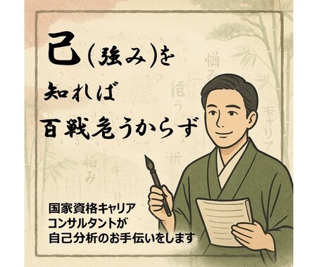 国家資格キャリコンが自己分析のお手伝いをします 自分の強みを言語化し、問題解決や目標設定につなげましょう。 イメージ1