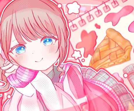 もちもちで可愛く暖かいイラストを描きます サムネイル、スチル、アイコンなどを必要とされる方へ！！ イメージ2
