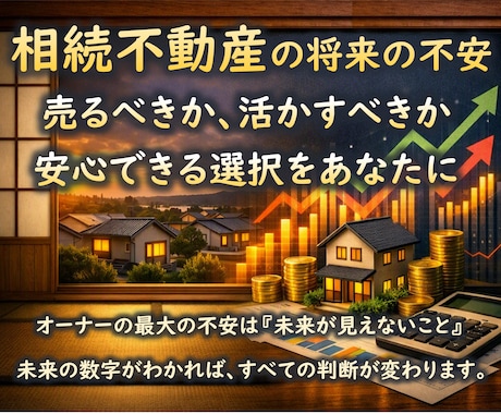 相続不動産の未来を “数字で可視化” します 未来の家賃・修繕・資産価値を精密シミュレーション！ イメージ1