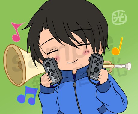 貴方だけの「SNS用アイコン（人物）」制作します シンプルでカワイイを意識したデフォルメキャラ描きます！ イメージ1