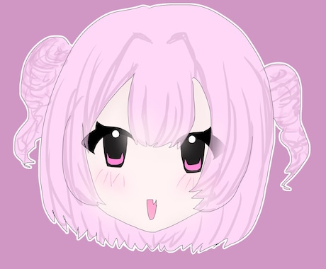 可愛いアイコン用の萌えイラストの制作をします お口の表情差分3種類まで無料です！ イメージ1