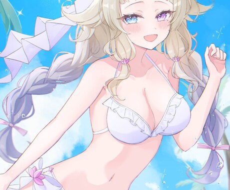 自由に女の子を描かせていただきます 可愛いを詰め込みます！アイコンや1枚絵にいかがですかෆ˚* イメージ2