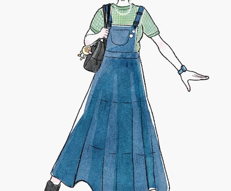 お気に入りのファッションをイラストにします ファッションがにこだわるオシャレな方へ イメージ1