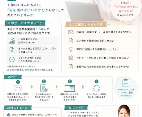 生成AIを自分の仕事で使う方法をお教えします 「便利そう」で止まっている生成AIを、実務に落とします イメージ1