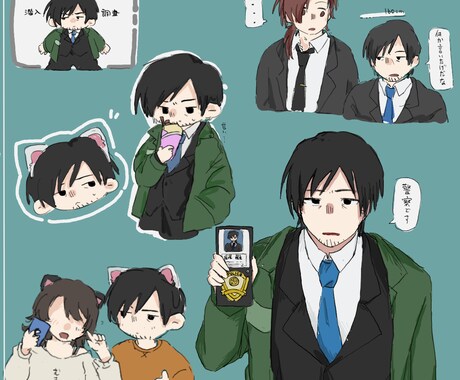 落書き詰めます 最短1日！貴方のオリジナルキャラをいっぱいに届けます イメージ2