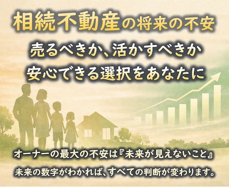 相続不動産の未来を “数字で可視化” します イメージ1