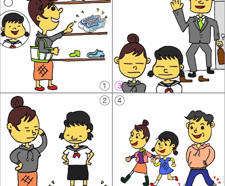 new広告用4コマ漫画を２個描きます morimotodaisukenamoの4コマ漫画編です。 イメージ2