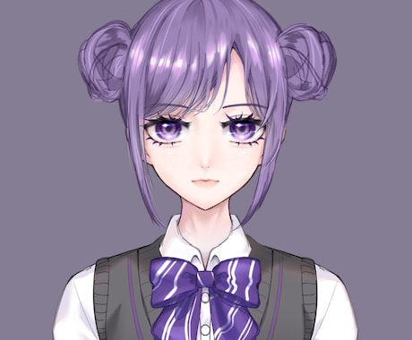 バストアップの正面向きアイコン描きます 二次創作夢主アイコンやオリキャライメージ画などに‪‪ イメージ1