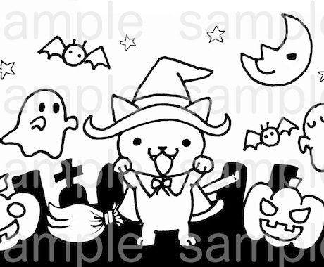 かわいいお子様用ぬりえの線画を作成いたします 動物が得意です。アナログ＋デジタル。 イメージ1