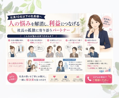 会社の利益に直結する「人材」人材戦略サポートします 社員の離職・採用・定着を利益につなげる相談室 イメージ2