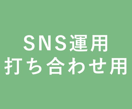 ビデオチャットで打ち合わせいたします instagram運用サービスの打ち合わせ用です イメージ1