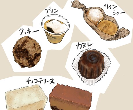 似食物絵！写真からフードイラスト描きます 商用利用OK◎カフェメニューや挿絵に イメージ2
