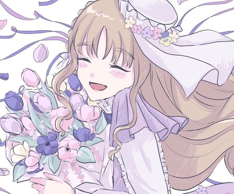 商用利用◎アイコン用イラスト作成できます 少女漫画のようなアイコンイラストを作成できます！ イメージ2