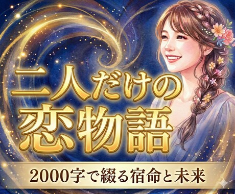 不倫・複雑愛◆二人の「愛の物語」を2千字で届けます 数秘術と霊視で綴る物語。2人の宿命と未来を見てみませんか？ イメージ1