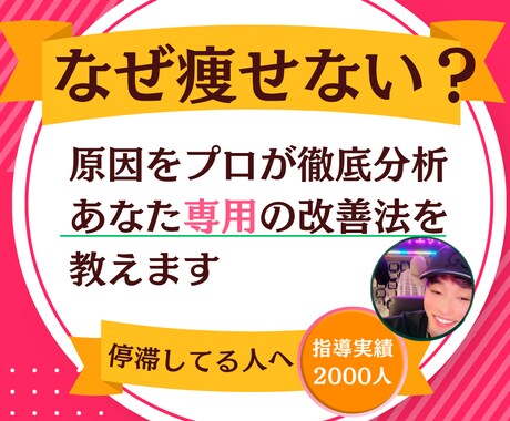 食事を減らしても痩せない原因をプロが徹底分析します 痩せない本当の原因をプロが分析 イメージ1