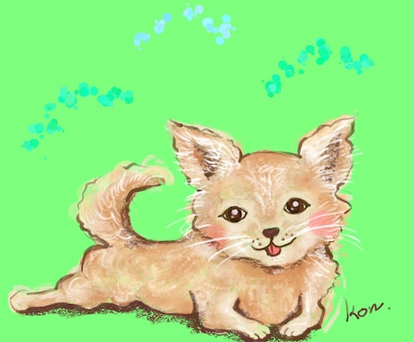ペットの似顔絵イラスト制作します ペットのお写真から、ふわかわイラスト制作いたします。 イメージ1