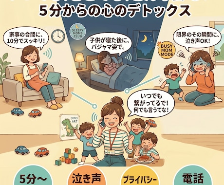 男の子育児のカオスを３兄弟ママが悩みを解決します 「もう限界！」を笑いに変える電話相談。 イメージ1