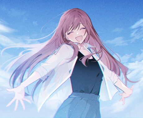 儚く透明感のあるイラストを制作します モノクロ調イラストからカラーイラストまで幅広く承ります イメージ2