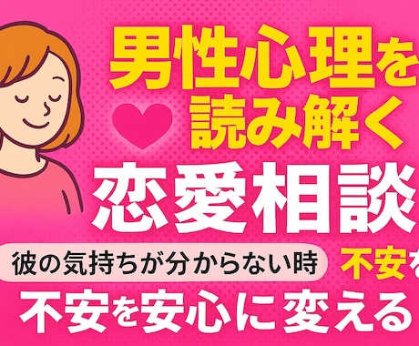 恋愛の不安に寄り添う心理相談のります 彼の気持ちが分からない時に寄り添います イメージ1