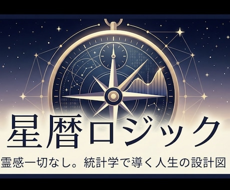 星暦ロジック ◇統計学で将来の不安を解消します 【あなたの未来は大丈夫】その言葉の根拠、気になりませんか？ イメージ1