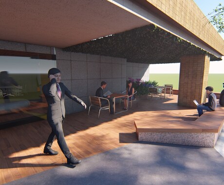 CAD図面、建築景観と室内空間パースを制作します イメージを描く、低価格で建築景観CGパース制作します イメージ2