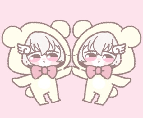 ゆる～い着ぐるみミニキャラ描きます ゆるっと、ふわっとしたミニキャラを描いてます´`* イメージ2