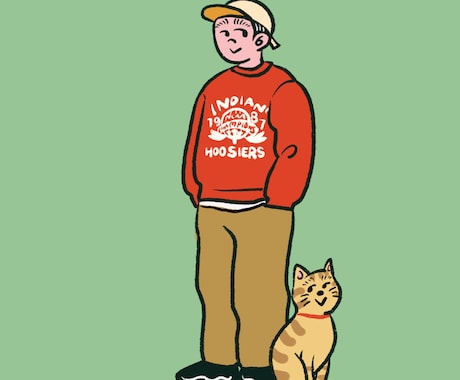 ペットと飼い主さんのPOPなイラスト作成します 記念日やアイコンにもおすすめのイラストです イメージ2
