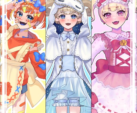 先着5名様！安価で商用&二次利用◎な立ち絵作ります ミニキャラもOK！かわいいイラストが得意です！ イメージ1