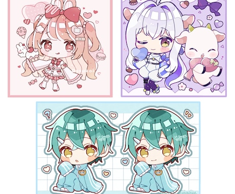 ミニっとキュートなSDイラストを描きます 動画や配信用、グッズ、ラインスタンプなどなど！ イメージ2