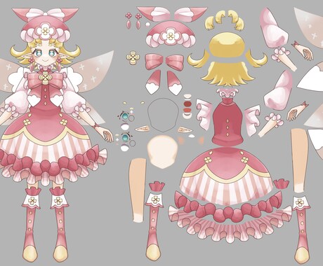 パーツ分け済・Live2D向けモデル販売ます Live2D用PSDデータ　魂募集中です イメージ2