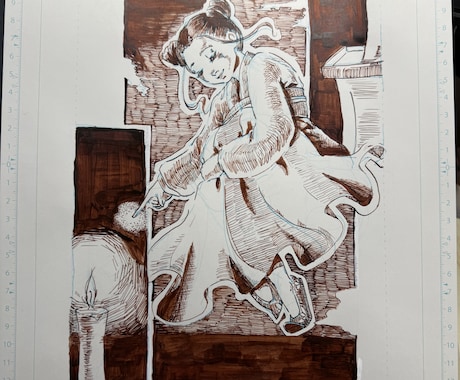 頁画　あなたを1ページ漫画にします アナログでコミック風1ページイラストにします。 イメージ2