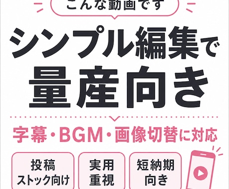 台本を送るだけでショート動画5本を最短納品します 顔出し不要・投稿優先の方向けに最短3時間で制作 イメージ2