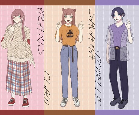 可愛い、カッコいいキャラの立ち絵お描きします 短納期でお届け！１週間で納品いたします！ イメージ1