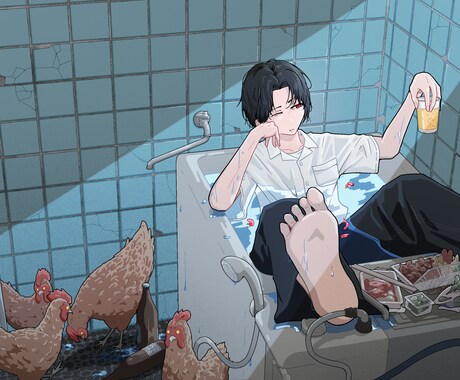 実績多数！背景ありの一枚絵を制作します 修正回数無制限！用途に合わせて制作します イメージ1